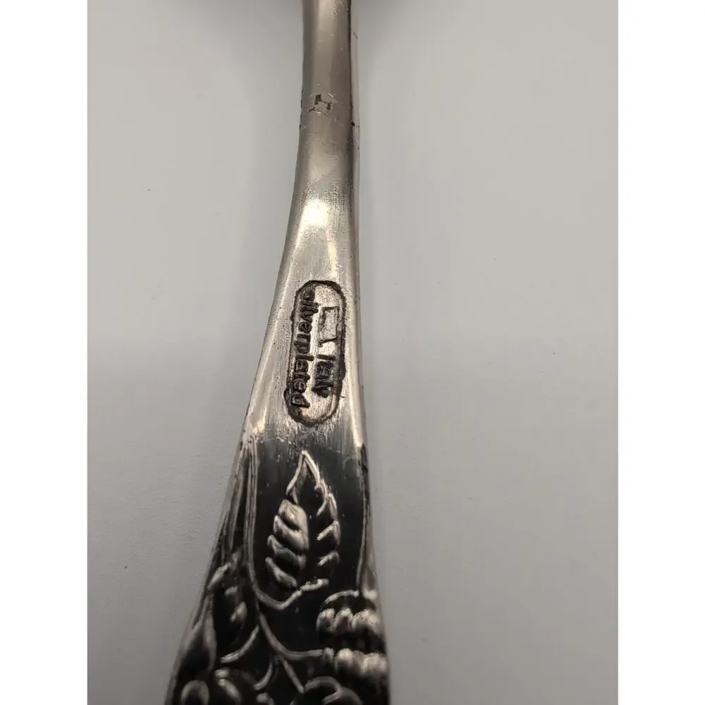 Antique M.B.K. Silverplated Ornate Floral & Scroll Cake Pie Server Victorian